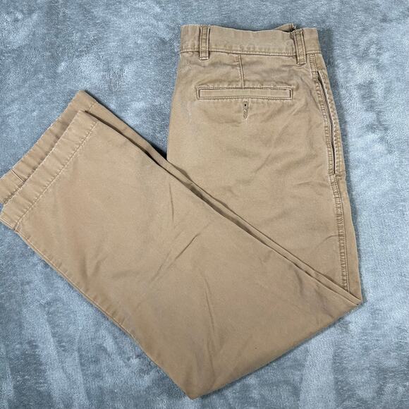 L.L. Bean Dress Pants Men's 32 x 27 Standard Fit Khaki Casual - Picture 1 of 7